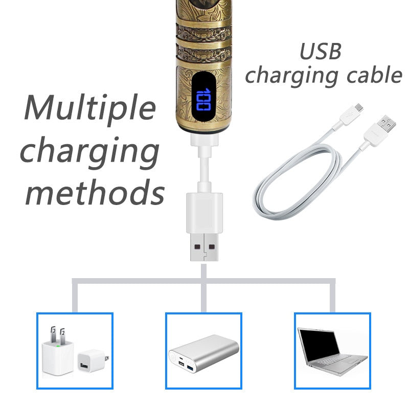 T9 usb máquina de corte cabelo elétrico recarregável.